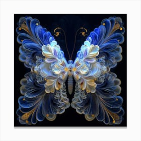 Blue And Gold Butterfly Canvas Print