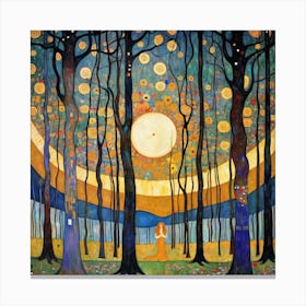 Klimt'S Forest 1 Canvas Print