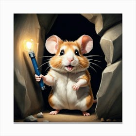 Hamster In Cave 3 Canvas Print