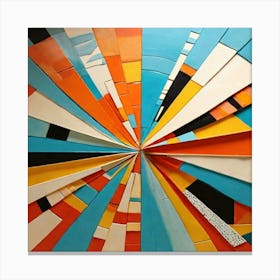 A painting that reflects the spirit of the times with mosaic art 07 Canvas Print