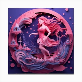 3d Paper Art 1 Canvas Print