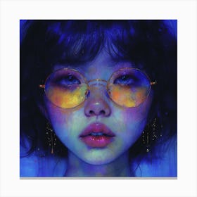 Girl With Glasses 1 Canvas Print