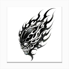 Flame Skull Canvas Print