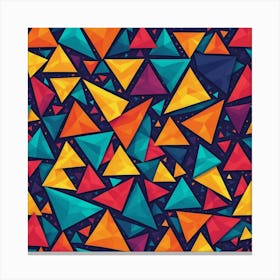 Geometric Triangles Seamless Pattern Canvas Print