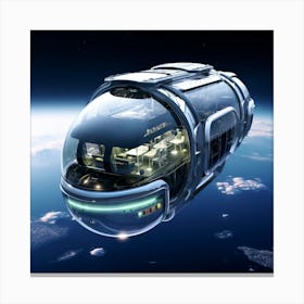 Futuristic Spaceship Canvas Print