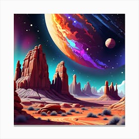 Space Landscape 8 Canvas Print