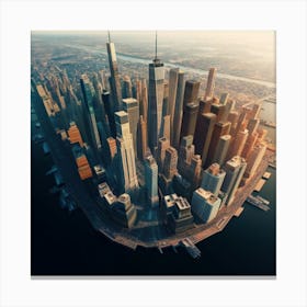 Aerial View Of New York City Canvas Print