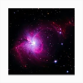 A Galaxy Of Hues Blending Forming A Celestial Pink Nebula Radiant In Cosmic Space Captured As If (1) 2 Canvas Print