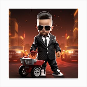 Baby Boy In A Suit 1 Canvas Print