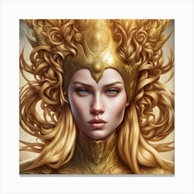 Golden Titan Goddess Canvas Print