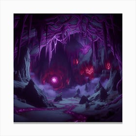 Corrupted Dark Cave Canvas Print