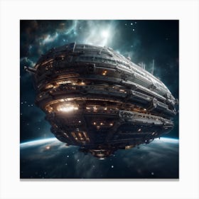 Massive Mothership In Space Canvas Print