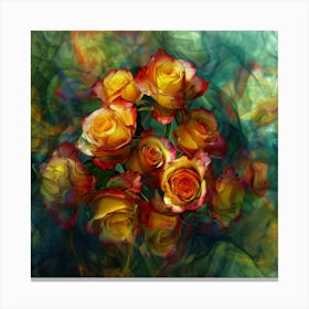 Abstract Roses Photo 1 Canvas Print