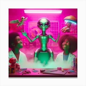 Aliens In The Lab 1 Canvas Print