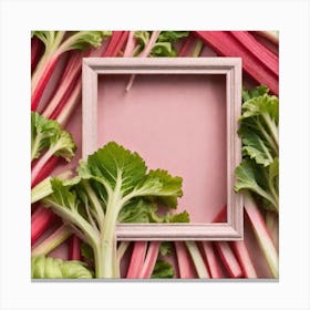 Rhubarb In A Frame 3 Canvas Print