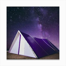 Tent of purple under purple skies Canvas Print