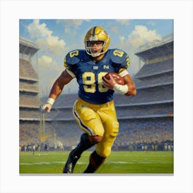 Peak Power Play Football Star in Action Canvas Print