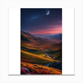 Sunset In The Mountains 27 Canvas Print