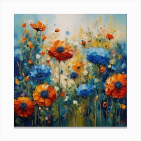 Cornflowers and poppies 3 Canvas Print