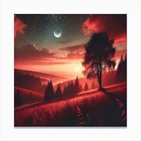 Red Sky At Night 1 Canvas Print