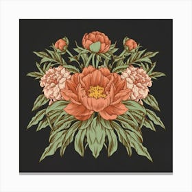 Peonies 3 Canvas Print