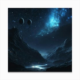 Space Landscape Canvas Print