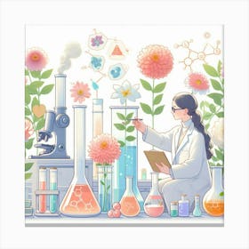 Flower Chemist Canvas Print