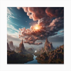 Landscape With Clouds Canvas Print