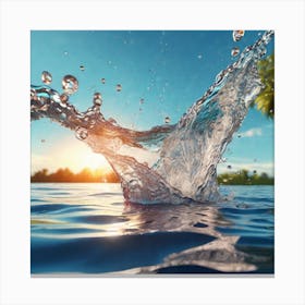 Splashing Water 1 Canvas Print