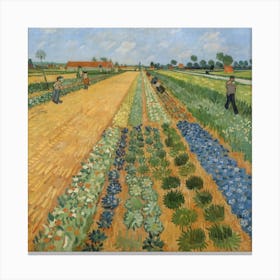 Flower Beds In Holland, Vincent Van Gogh 3 Canvas Print
