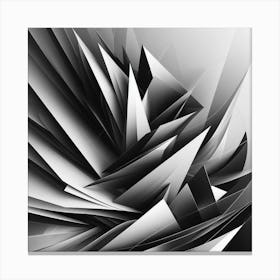 Abstract Black And White 1 Canvas Print