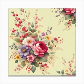 Floral Wallpaper 3 Canvas Print