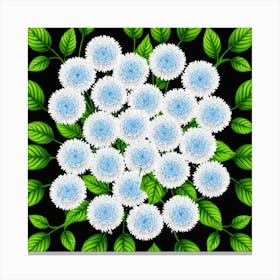 White Chrysanthemums Canvas Print