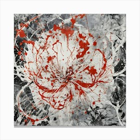 Splattered Flower Canvas Print