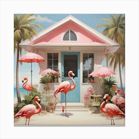 Pink Flamingos Canvas Print