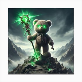 Teddy Bear With A Sword Canvas Print