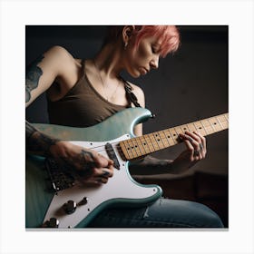 Lady Fender Canvas Print