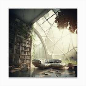 Futuristic Living Room 2 Canvas Print