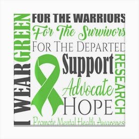 Mental Health Matters Awareness Canvas Print