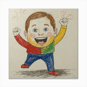 Drawing Of A Child Canvas Print