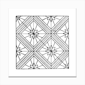 Sketched Boho Tile Art 7 Canvas Print