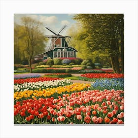 Tulip Garden 3 Canvas Print