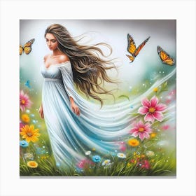 Butterfly Girl 2 Canvas Print