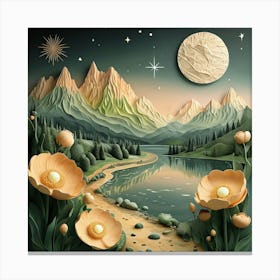 Paper Cut Art Canvas Print