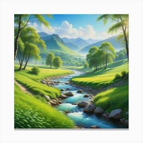 Landscape Painting Canvas Print