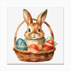 Easter Bunny In Basket 2 Canvas Print