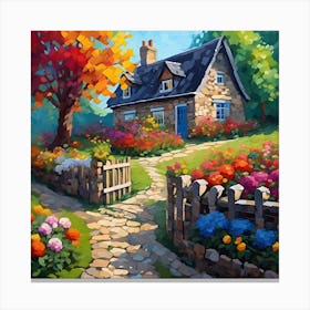 Garden Path in Late Summer Canvas Print