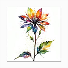 Rainbow Flower Canvas Print