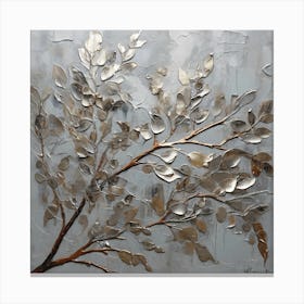 Silver eucalyptus branch 2 Canvas Print