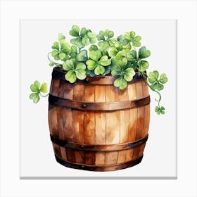 Barrel Of Shamrocks (5) Canvas Print